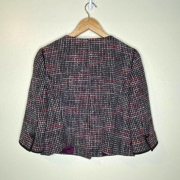 Ann Taylor Loft Womans Tweed Cropped Blazer Jacket Size 10 - Picture 5 of 9